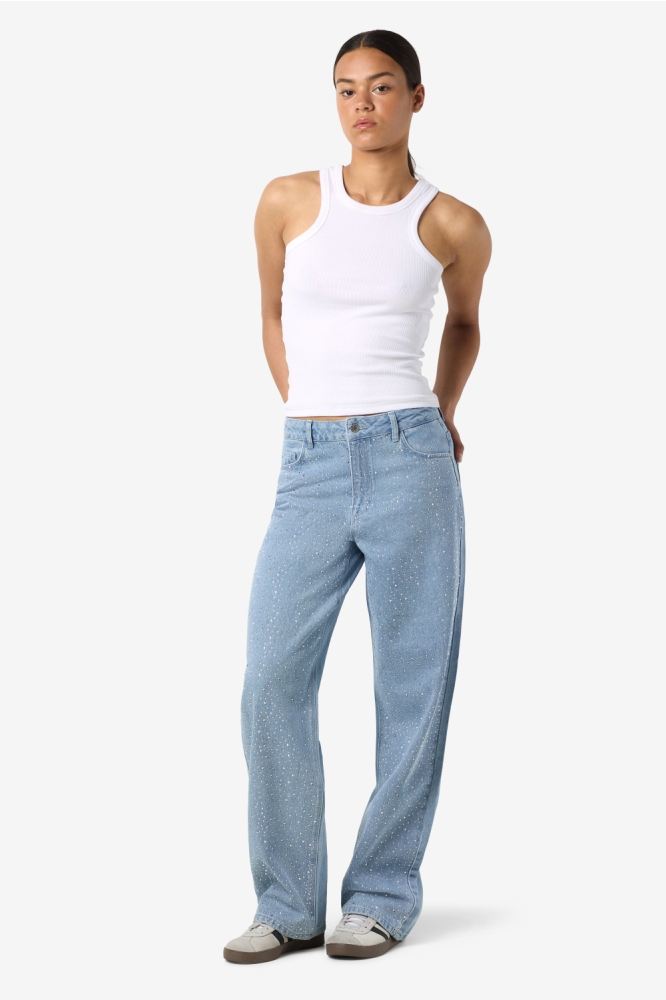 NMJANNEL HW LOOSE JEANS FO088LB NOO 27036689 Light Bllue Denim